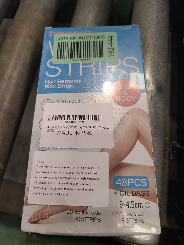 Photo 1 of 48Wax Strips for Hair Removal - Facial Hair Removal for Women - Waxing Kit for Face, Body, Arms, Legs, Chest, Back, Bikini & Brazilian 48ct Waxing Strips & 4Calming Oil Wipes