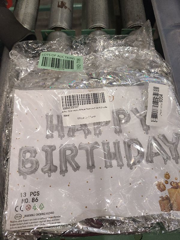 Photo 1 of 65Pcs Happy Birthday Balloons Set 2 Set Silver Alphabet A-Z Letter Balloons 16in Balloon Foil Letter Decorations Party Decor Silver Balloon Alphabet A-Z Party Supplies