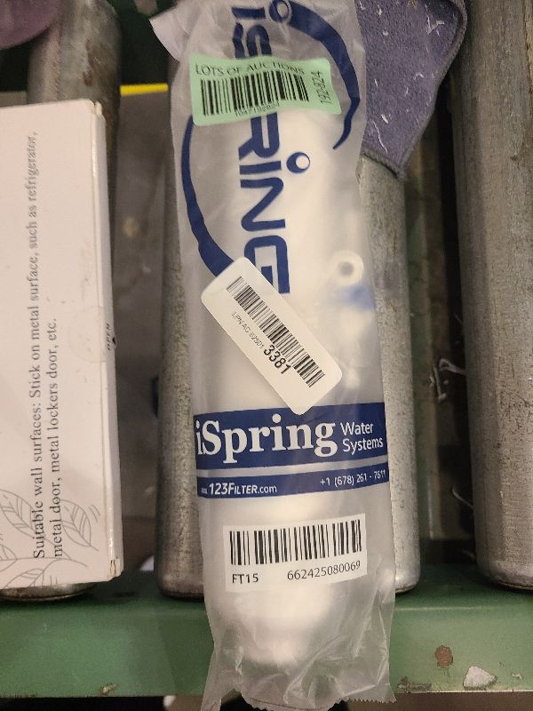 Photo 1 of iSpring FT15 NSF Certified 5th Stage Inline Post Carbon Water Filter, Replacement Cartridge with 1/4" Quick Connect for Refrigerator, Ice Maker, RO Reverse Osmosis Water Filtration System