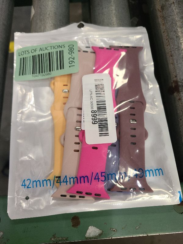 Photo 1 of 6 Pack Silicone Bands Compatible with Apple Watch Band 38mm 40mm 41mm 42mm 44mm 45mm 46mm 49mm Women Men, Soft Sport Strap Replacement Wristband for iWatch Series 10 9 8 SE 7 6 5 4 3 2 1 Ultra