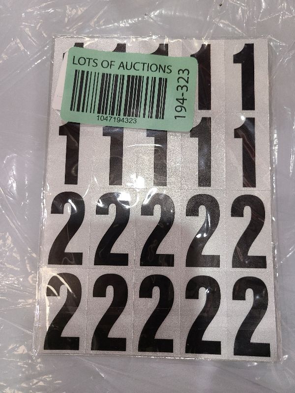 Photo 1 of 1.5 inch Self Adhesive Numbers for Mailbox, House Numbers, Reflective Mailbox Number, Trash Cans Number, for Outside, 60 PCS (Black/White)