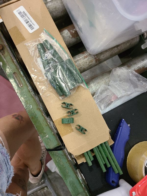 Photo 1 of 7Queen 48pcs Garden Stakes Kit: Includes 12 Sets of Fiberglass Plant Sticks Supports & Accessories for DIY 4ft, 5ft, 6ft, 7ft Stakes for Tomato, Vegetables, Indoor & Outdoor Gardening Supplies