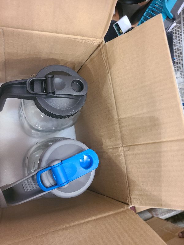 Photo 1 of 2 Pack 64 oz Sun Tea Pitcher, Half Gallon Mason Jar Pitcher with Wide Mouth Airtight Lid for Ice Tea, Cold Brew Coffee, Fridge Water, Breast Milk, Juices, Leak Proof