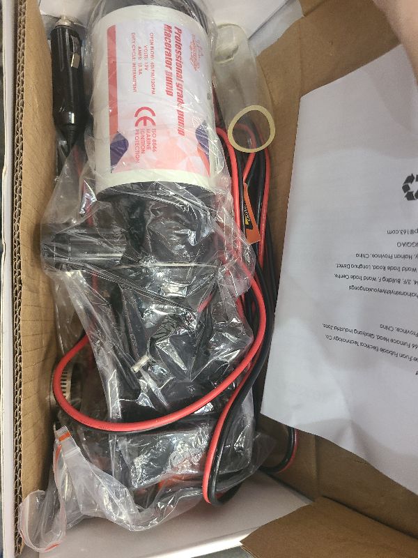 Photo 1 of 12V RV Macerator Pump - 12 Gpm Quick Release Portable RV Sewage Pump, Dump 15 Gallons of Waste per Minute