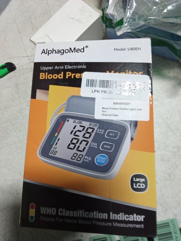 Photo 1 of ALPHAGOMED Upper Arm Blood Pressure Monitor for Home Use 2 Cuff Sizes, 9-17'' & 13-21''Extra Large BP Cuff Automatic Digital Blood Pressure Machine 2 Users 180 Memories USB Cable 4 AA Batteries