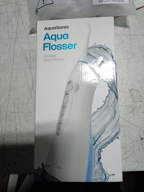 Photo 1 of AquaSonic Water Flosser - Cordless Rechargeable Water Flossers for Teeth Cleaning - Waterproof Aqua Flosser, Portable Oral Irrigator for Dental Cleaning with 5 Jet Tips – Braces Home Travel