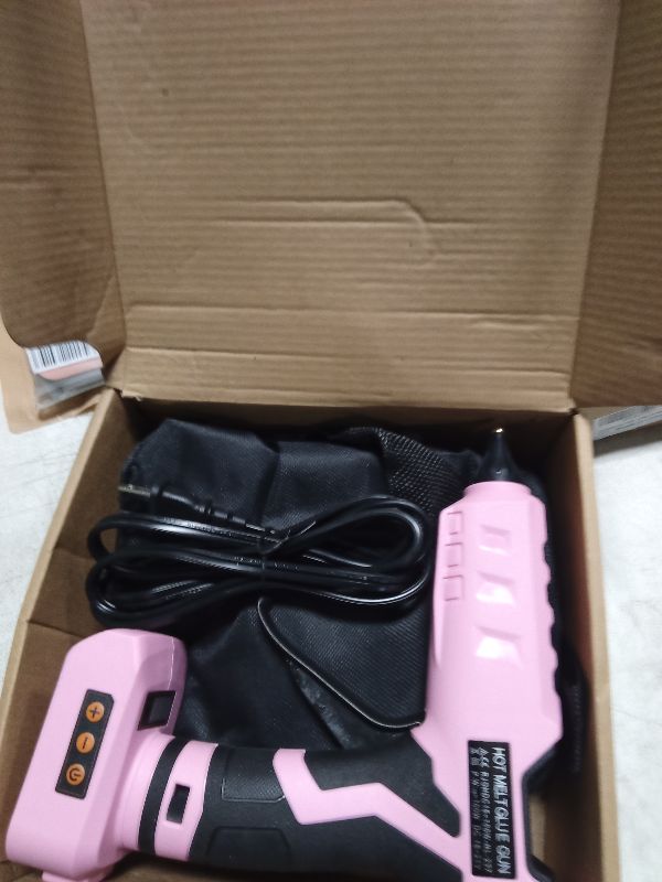 Photo 1 of 100W Cordless Hot Glue Gun for Dewalt 20V MAX Battery with 20PCS Full Size Glue Sticks, Digital Temperature Adjustable High Temp Glue Gun for Arts Crafts DIY Home Repair(Tools only)