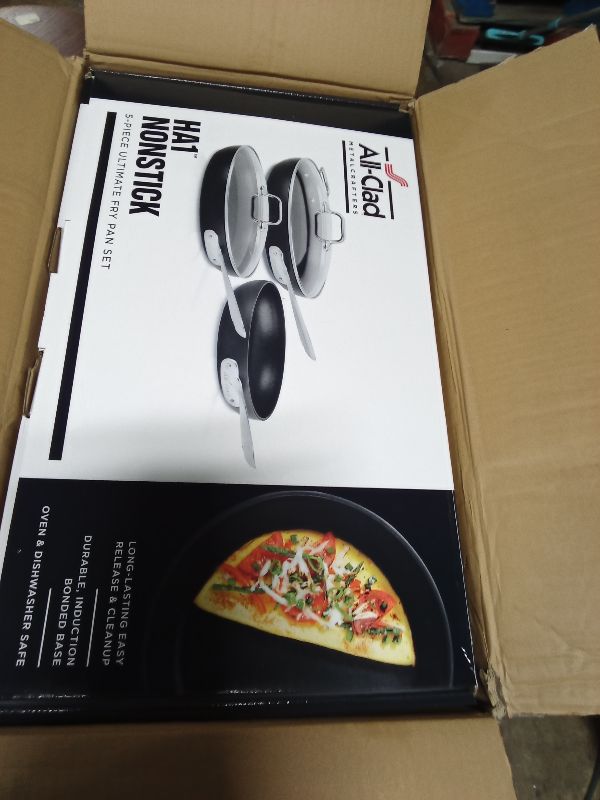 Photo 1 of All-Clad HA1 Hard Anodized Non Stick Fry Pan Set 3 Piece