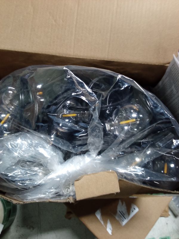 Photo 1 of 100FT LED Outdoor String Lights Patio Light with 52 Shatterproof G40 Dimmable Globe Bulb, 2-Pack 50FT Waterproof Outside Hanging String Light for Christmas Backyard Porch Balcony Gazebo Party