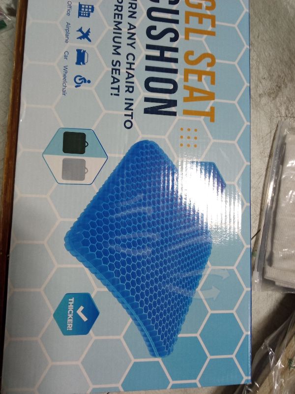 Photo 1 of 19.7? Gel Seat Cushion, Super Large & Thick Office Chair Cushion for Long Sitting - Back Hip Tailbone Pain Relief Cushion, Egg Seat Cushion Desk Chair Pads for Cars Wheelchair - Fits up to 550 lbs