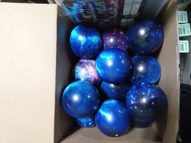 Photo 1 of 36 Pack Valentine's Day Gift Cards with Galaxy Stress Balls Galaxy Pattern Cards Space Theme Galaxy Stress Balls Set for Valentine's Day Classroom Exchange Gift (Galaxy)