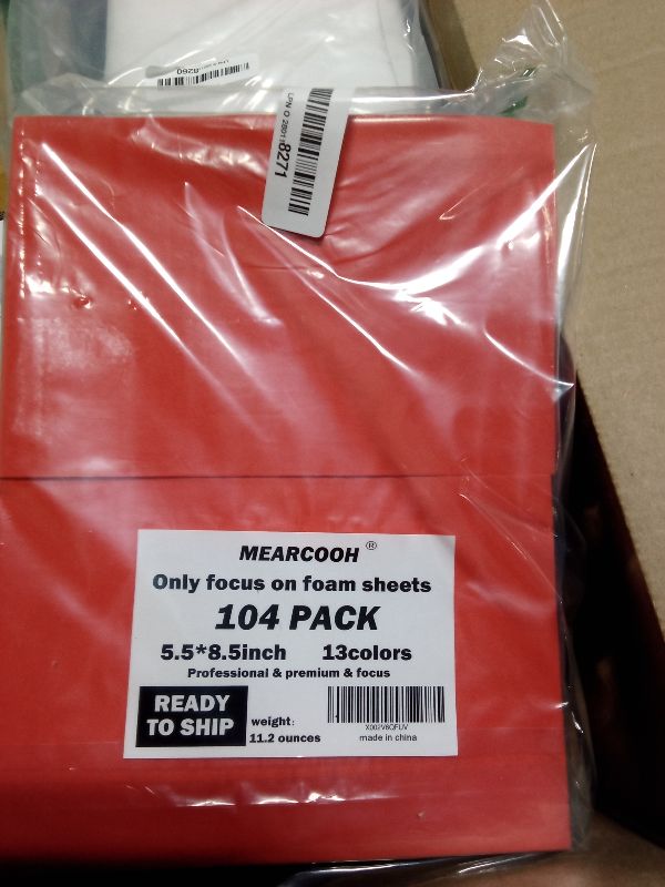Photo 1 of 104 Pack Foam Sheets Craft 5.5x8.5 inch Eva Color Foam Paper Set for Crafts Project Preschoolers Classroom Scrapbooking DIY Handcraft by MEARCOOH