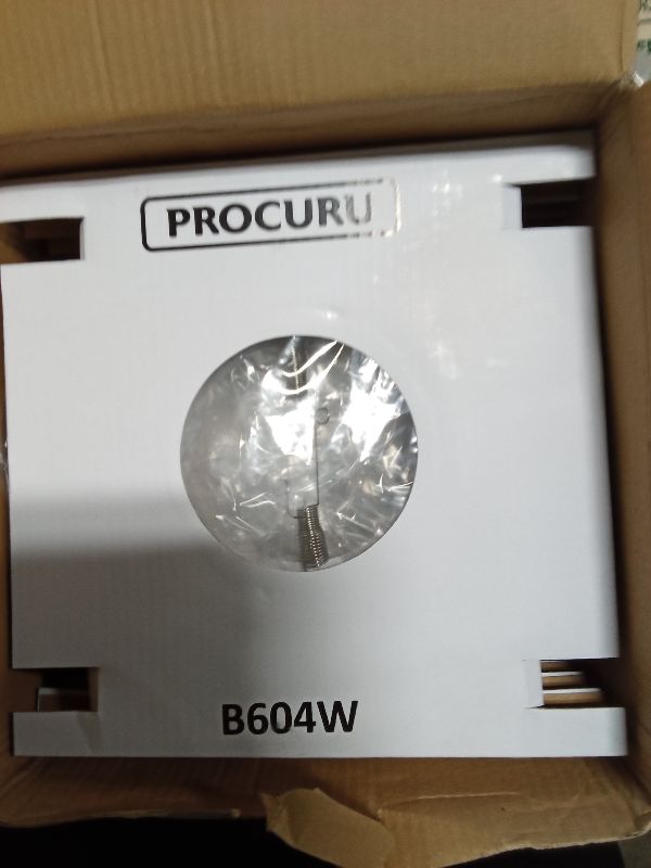 Photo 1 of [6-Pack] PROCURU 6" Open Metal Ring Trim for Recessed Can Lights - for BR30, PAR30, LED, Incandescent, CFL, Halogen (White (6-Pack))