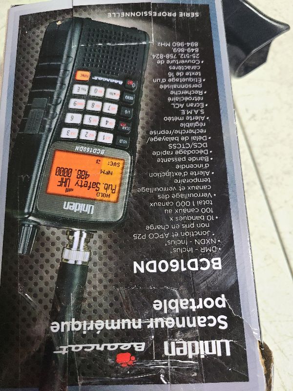 Photo 1 of Uniden Bearcat BCD160DN Handheld Digital Scanner, Exclusive Features, Band Scope Rapid System/Channel Number Tagging, Narrow-Band Reception, and Search Features to Detect Signals Faster Than Ever