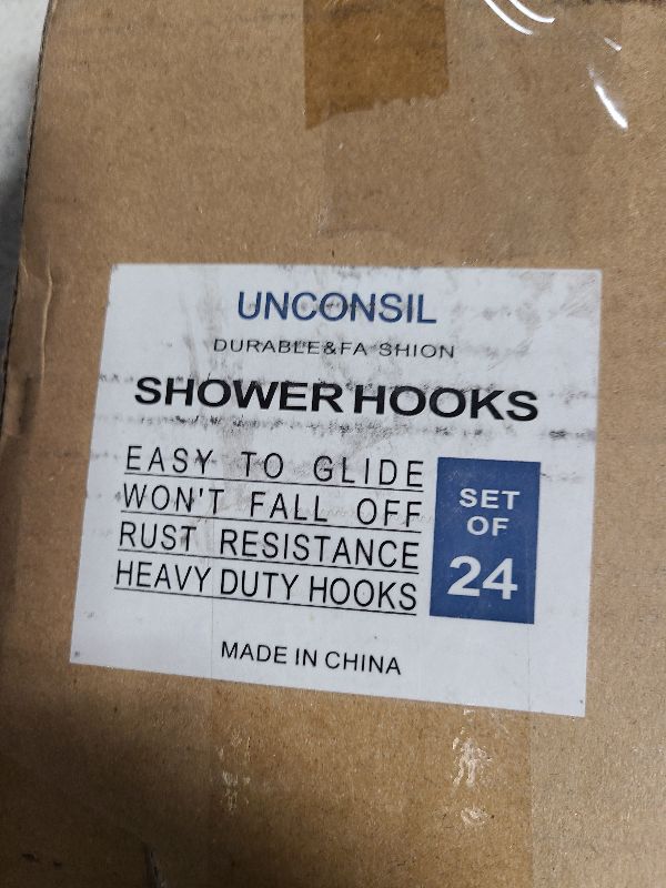 Photo 1 of 24PCS Metal Shower Curtain Hooks?Rust Resistant S Shaped Hooks Hangers for Shower Curtains, Kitchen Utensils, Clothing, Towels, etc.(Black)