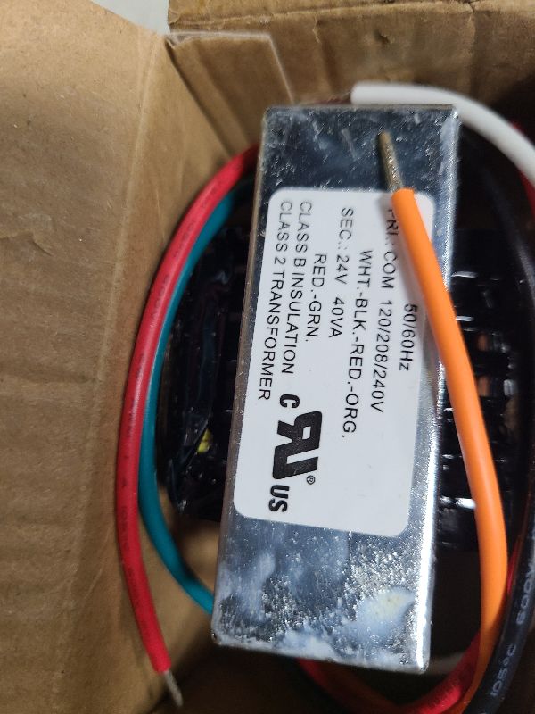Photo 1 of 24V 40VA Control Transformer 40VA, Primary 120, 208, 240V Secondary 24V, HVAC Furnace Multi Tap with Foot Mount