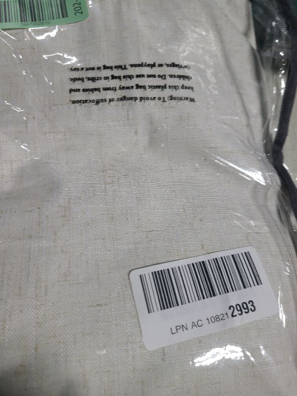Photo 1 of 100% Blackout Shield Linen Blackout Curtains for Bedroom 96 Inches Long, Back Tab/Rod Pocket Living Room Drapes, Thermal Insulated Blackout Curtains 2 Panels Set, 50" W x 96" L, Beige