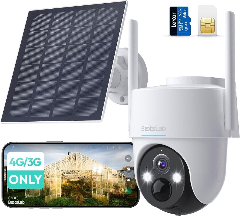 Photo 1 of 4G LTE Cellular Solar Battery Power Security Camera Night Vision & Sim Card W314