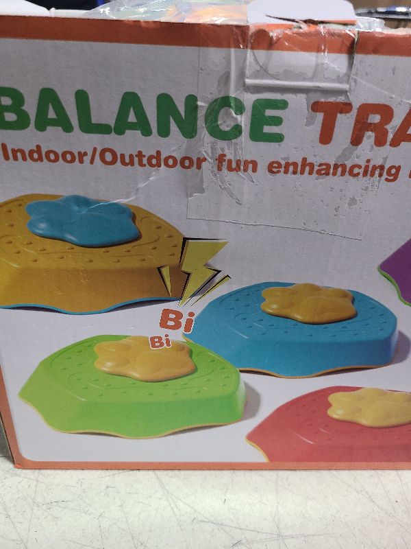 Photo 1 of 5-Pack Stepping Stones for Kids with Sound Effects - Balance & Coordination Toys for Toddlers Ages 3+, Indoor/Outdoor Play with Interactive Sensory Feedback