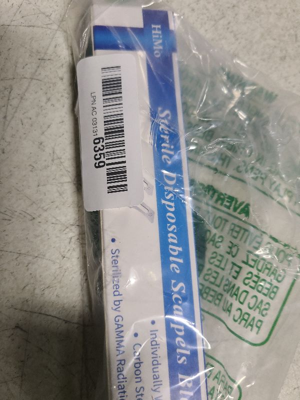 Photo 1 of 15 Pack Surgical Blades #10 with Stainless Steel Scalpel Handle, High Carbon Steel Dermablade Blades Individually Wrapped Sterile for Dermaplaining, Podiatry, Crafts & More