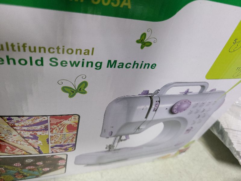 Photo 1 of Mini Sewing Machine for Beginners, Portable Electric Sewing Machine with Dual Speed, 12 Built-in Stitches, Foot Pedal, and Accessories Kit for Home DIY Projects & Gift