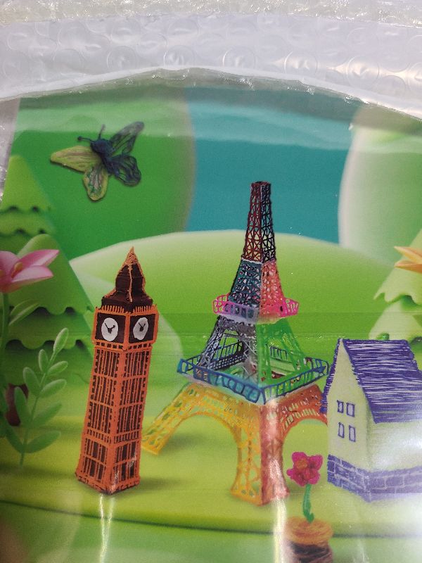 Photo 1 of 3D Printing Pen Drawing Book Spiral Bound with Transparent Template, 40 Patterns Reusable Painting Graffiti Template, Ideal DIY Gift for Kids Include Animal Transportation House Building Food