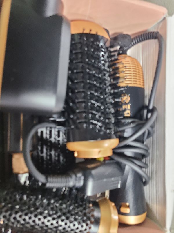 Photo 1 of 6 in 1 Hair Dryer Brush, Upgrade Detachable Blow Dryer Brush Air Styler Wrap Air Curler, Curly Twist Curling Iron,Negative Ion Blow Dryer Hot Styler