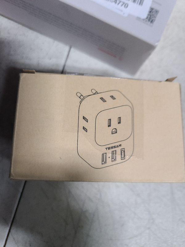 Photo 1 of 2 Pack European Plug Adapter USB C, TESSAN US to Europe Adapter 4 Outlets 3 USB Charger, Type C International Power Adaptor to Italy Spain France Portugal Iceland Germany, Europe Travel Essentials