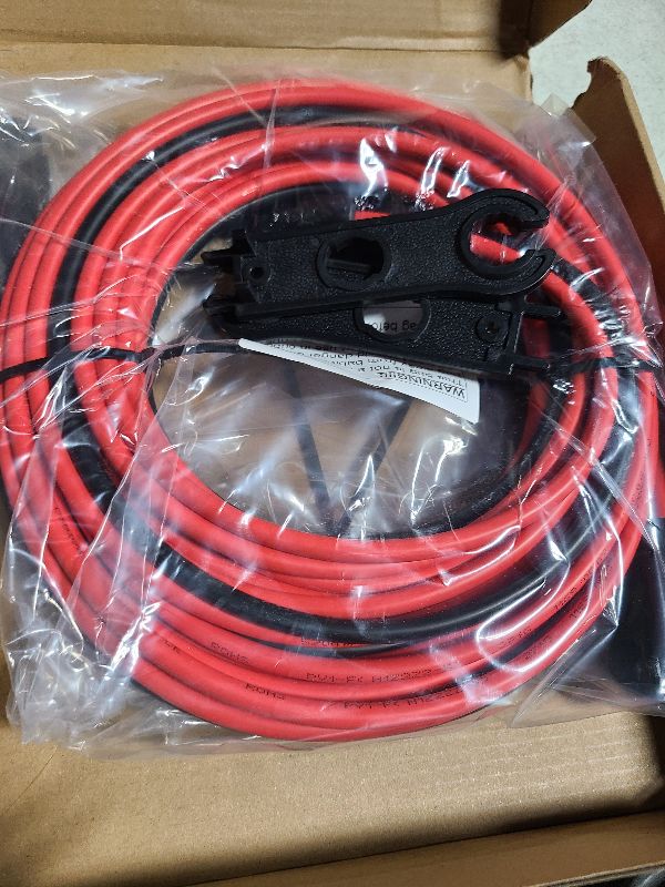 Photo 1 of AAKL Solar Extension Cable 30 Ft 10AWG (6mm²) Solar Power Cable Wire Male Female Connectors Gauge 30' 30A Wire for Roof PV Wire Solar Panel Cables 10 Gauge Wire