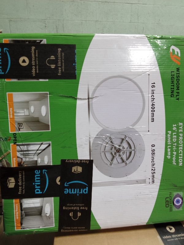 Photo 1 of 2PK 15.8 Inch LED Flush Mount Ceiling Light, 32W, 3480LM, 3000K/4000K/6000K CCT Selectable, Round Flat Panel Light Low Profile Ceiling Fitures for Hallway, Kitchen, Bedroom, Laundry Room