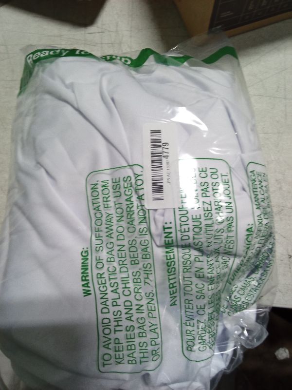 Photo 1 of 2 Pack 6 Feet White Spandex Tablecloth for Rectangular Tables, Fitted & Stretch, Washable, Wrinkle Resistant, Perfect for Event, Wedding, Party, Banquet, Cocktail, Festival, and Table Protector