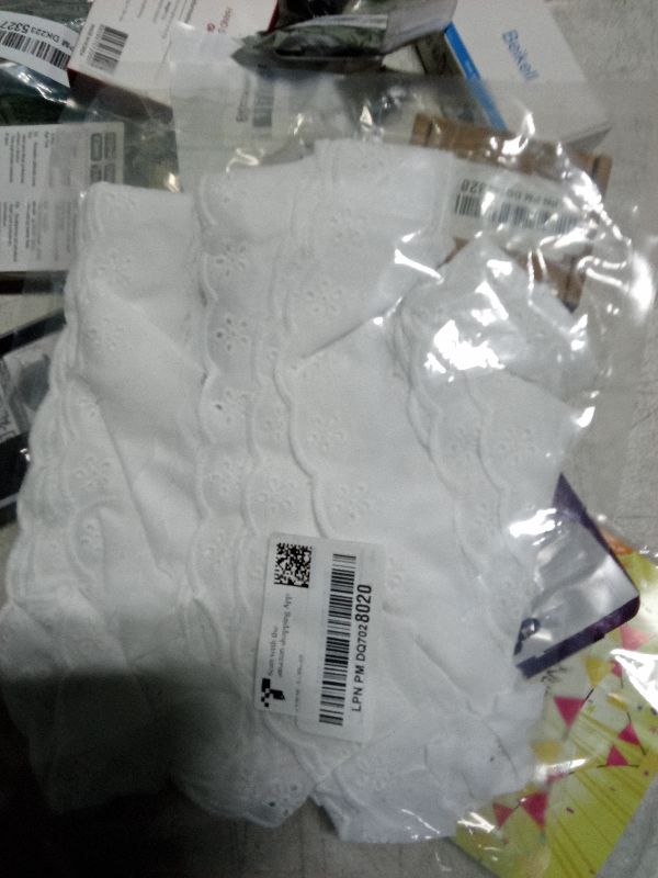 Photo 1 of 15 Yards White Cotton Eyelet Floral Ruffle Lace Trim for Sewing Dress Clothes Dolls & Pets Clothes