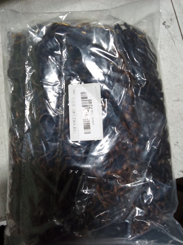 Photo 1 of 8 Packs Goddess Faux Locs Crochet Hair for Black Women, Goddess Locs Crochet Hair, Boho Style Locs, River Hair with Curly Ends (18Inch, T30#, 8Packs)
