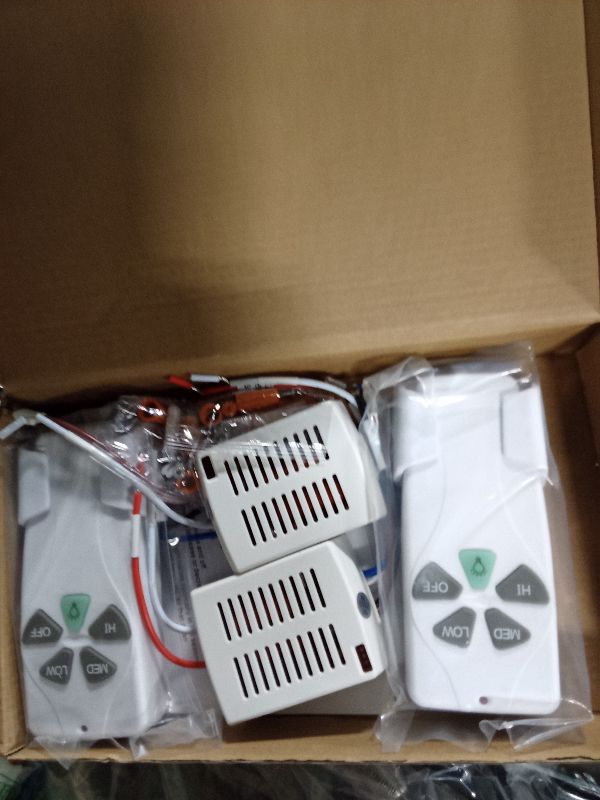 Photo 1 of 2 Pack Small Size Universal Ceiling Fan Remote Control Kit with Light Dimmer, 3 Speed Fan Controller Mini Receiver Replacement for Hampton Bay/Hunter/Harbor Breeze/Westinghouse/Honeywell and More