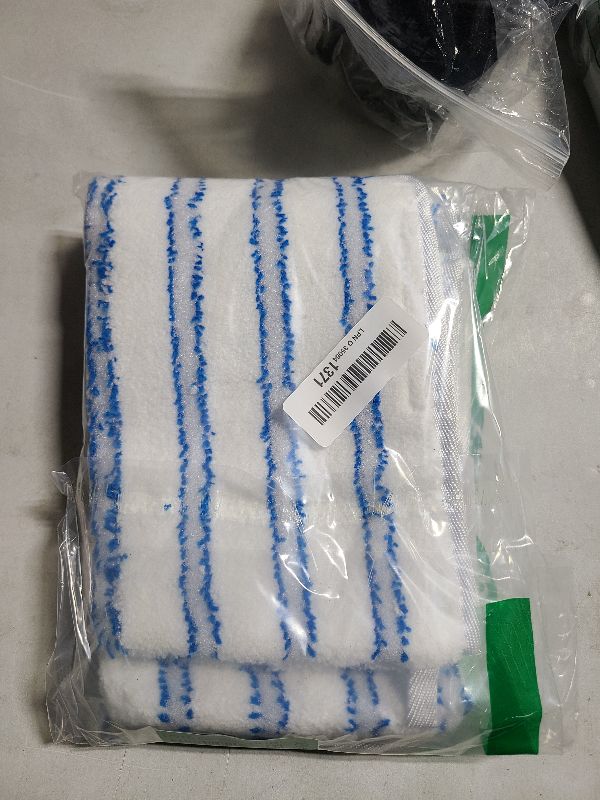Photo 1 of 2 Pack Microfiber Mop Replacement Heads?Compatible with O-Cedar Dual Action Flat Mop for Dry/Wet Use Machine Washable Reusable Flip Mop Refills All Surface Cleaning(Blue White Stripe)