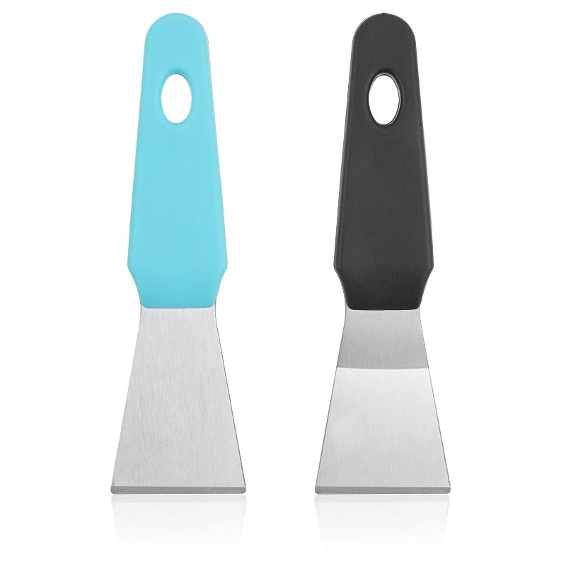 Photo 1 of **ONLY THE BLACK ONE**
2pcs 3D Printer Scraper, Stainless Steel Metal 3D Printer Spatulas Paint Remover Safety Model Disassemble Tools Professional 3D Printing Accessories Without Damage Build Surface 