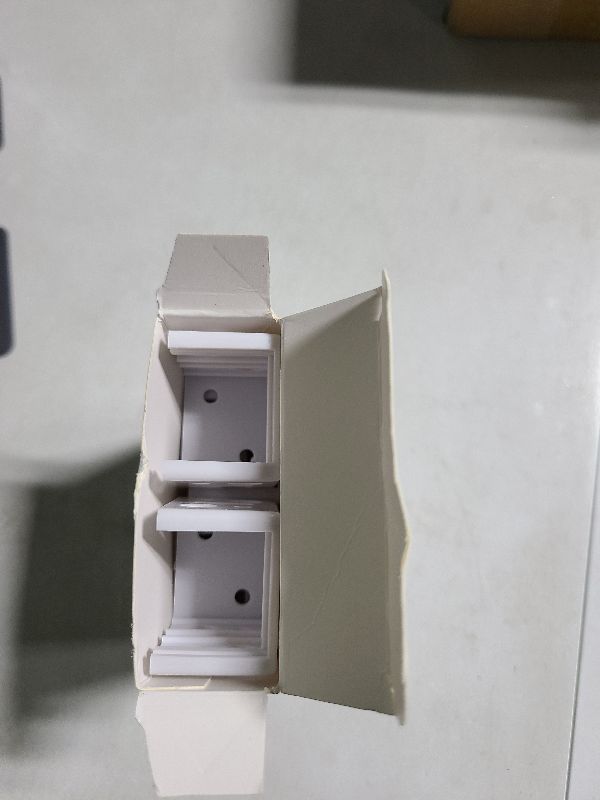 Photo 1 of 6 Pieces 1 Inch Blind Brackets White Profile Box Mounting Window Blinds Headrail Bracket, White
