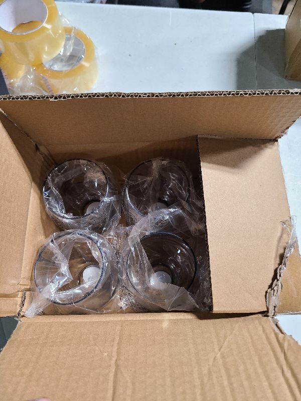 Photo 1 of  by TarHong Angle Stemless Wine/Tumbler Acrylic Drinkware, Set of 6, Clear, 18 oz. 