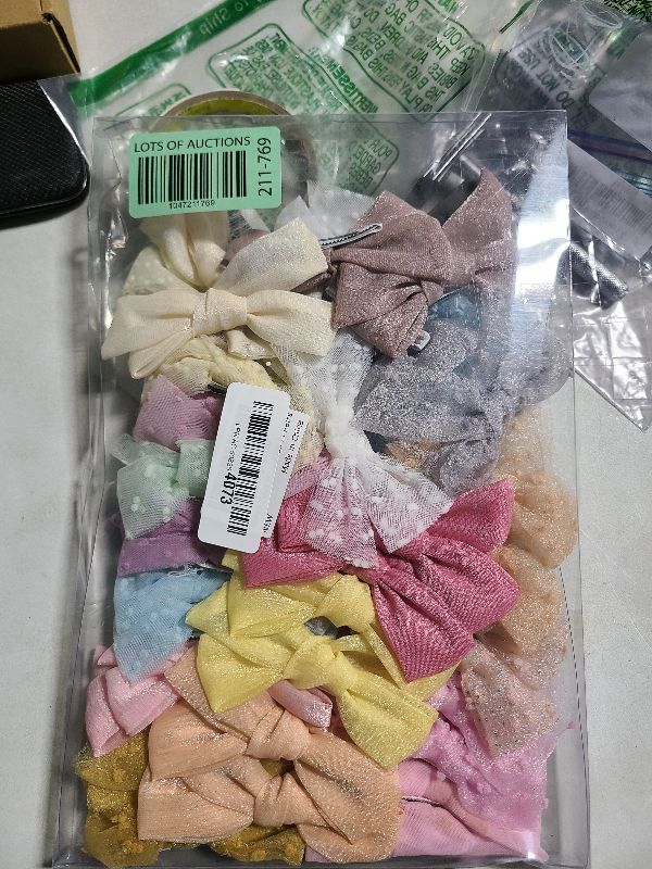 Photo 1 of 40Pcs Tulle Hair Bows Clips for Girls, Oaoleer Toddler Pigtail Bows Ponytail Hair Barrettes Accessories for Infant Toddlers Kids in Pairs