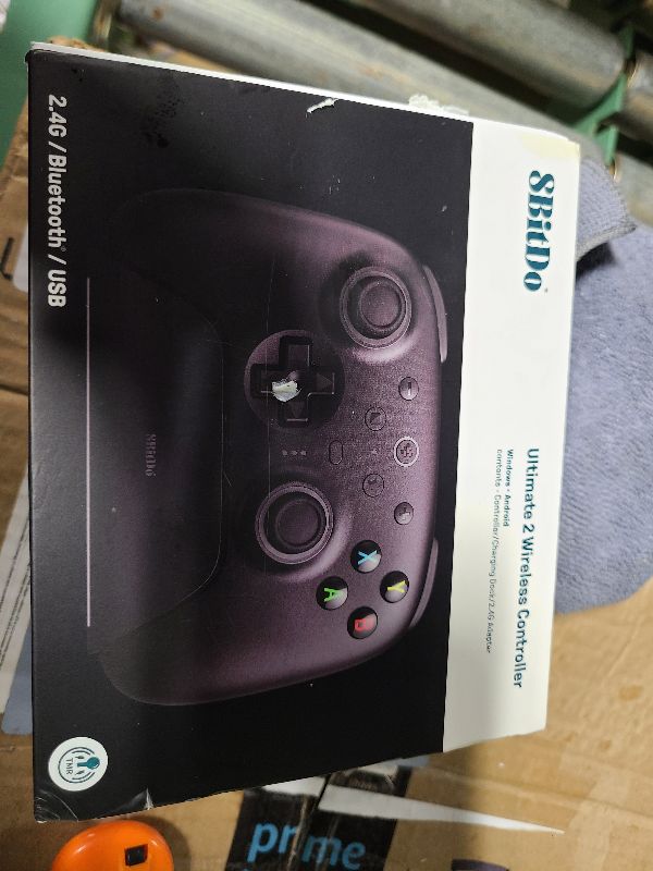 Photo 1 of 8Bitdo Ultimate 2 Wireless Gaming Controller with TMR Joysticks, Switchable Hall Effect/Tactile Triggers, 8Speed Wireless Tech, Charging Dock, RGB Fire Ring for PC & Android - Black