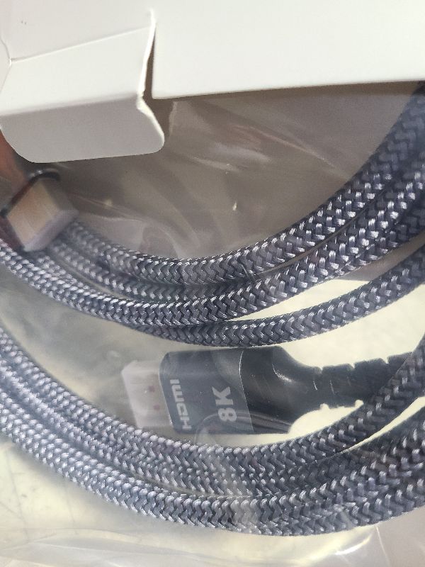 Photo 1 of 10K 8K HDMI 2.1 Cable 2-Pack 6.6FT, Highwings Certified 48Gbps Ultra High Speed Slim HDMI Cord,Support 4K@120Hz 8K@60Hz, HDCP 2.2&2.3, Dynamic HDR,eARC,DTS:X, Compatible with Roku TV/HDTV/PS5/Blu-ray