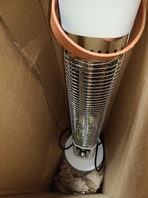 Photo 1 of Aerozy Patio Heater for Outdoor Use, Electric Space Heater Indoor, Portable Infrared Heater with 60-Degree Oscillation, Timer, Remote, for Patio, Gazebo, White
