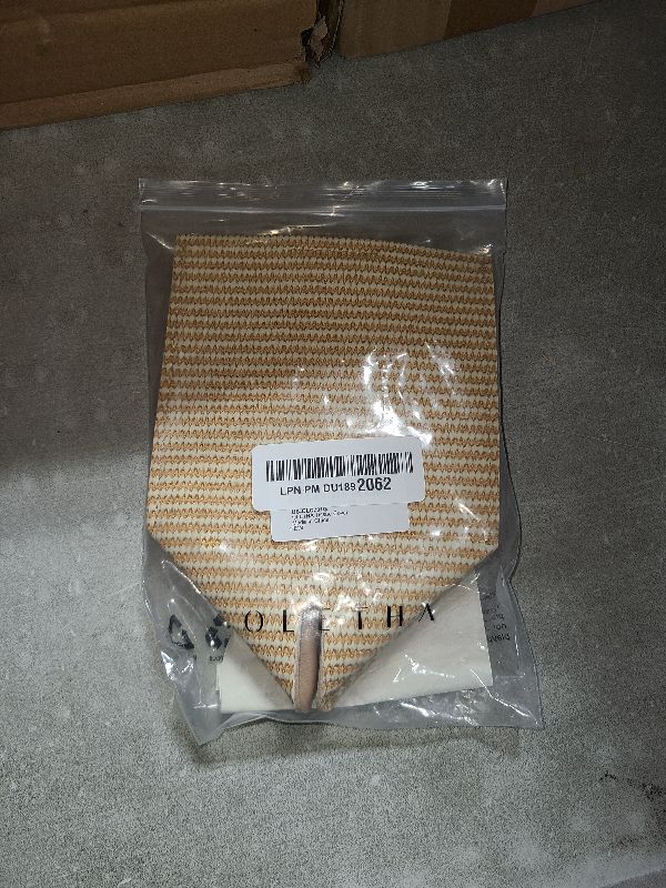 Photo 1 of OLETHA Square Tissue Box Cover - Aesthetic Desk Decor for Room, Home & Office - Tissues Cube Boxes Holder - Woven Textured, Light Taupe
