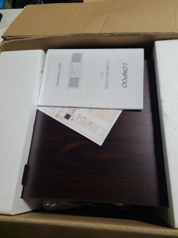 Photo 1 of Compact System Micro HiFi System, CD Stereo System, 40 Watts RMS Music System with CD Player, FM Radio, Bluetooth, AUX-in, Headphone Output, DSP Tech, Clear Sounds and Rich Bass Sound,Brown