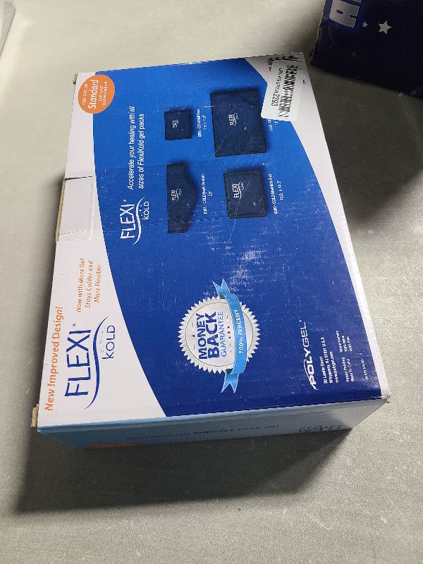 Photo 1 of 2 FlexiKold Gel Ice Packs (Standard Large: 10.5" x 14.5") - Reusable Cold Pack for Injuries, for Back Pain Relief, Migraine Relief Pad, After Surgery, Postpartum, Headache, Shoulder - 6300-COLD 2PK