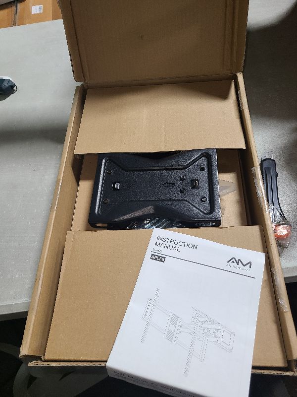 Photo 1 of AM alphamount Full Motion TV Wall Mount for Most 37-75 Inch TVs up to 100 lbs, Swivel TV Mount with Dual Articulating Arms, Wall Mount TV Bracket Max VESA 600x400mm, Fits 16? Wood Studs, APLF6