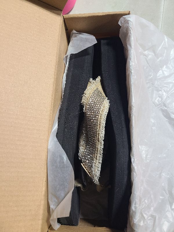 Photo 1 of Ampeo Wemen's Comfortable Casual Webbing Rhinestone Wedge Flip Flops,Apricot,Beige,Size 7