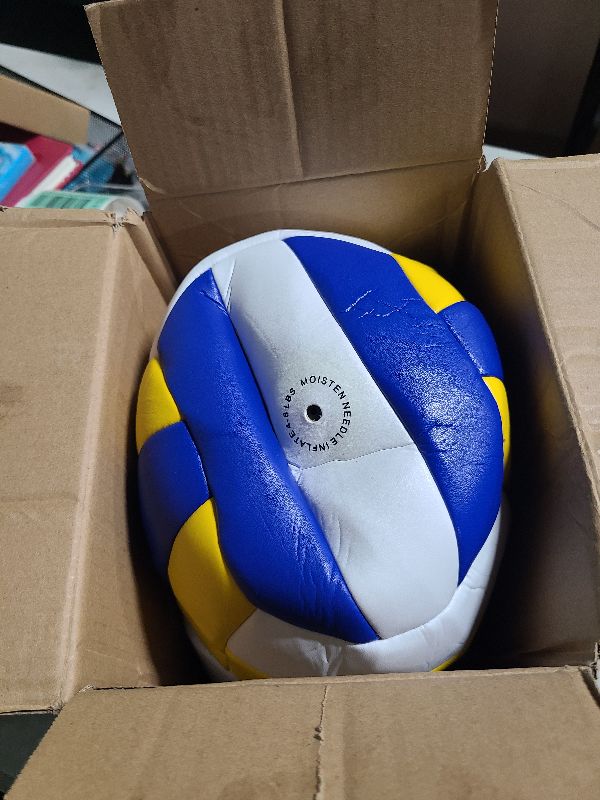 Photo 1 of 6 Pack Official Size 5 Synthetic Leather Volleyballs, Includes Pump and Net Bag, Volley Ball for Indoor and Outdoor Competition