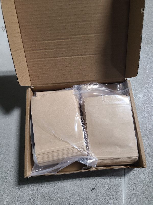 Photo 1 of 400 PcsTea filter bag, 100% natural wood pulp paper material, disposable tea soaking device, empty tea bag with drawstring, for loose leaf tea (3.5 x 2.75 inches)