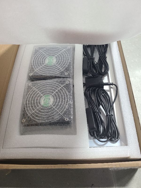 Photo 1 of 
erifyng Solar Powered Fan, Solar Fan for Shed, Chicken Coop, Greenhouse, Outside with Two IPX7 Waterproof 5In Fans 13Ft On/Off Switch Cable Exhaust Intake Mounting Way and Installation Kits